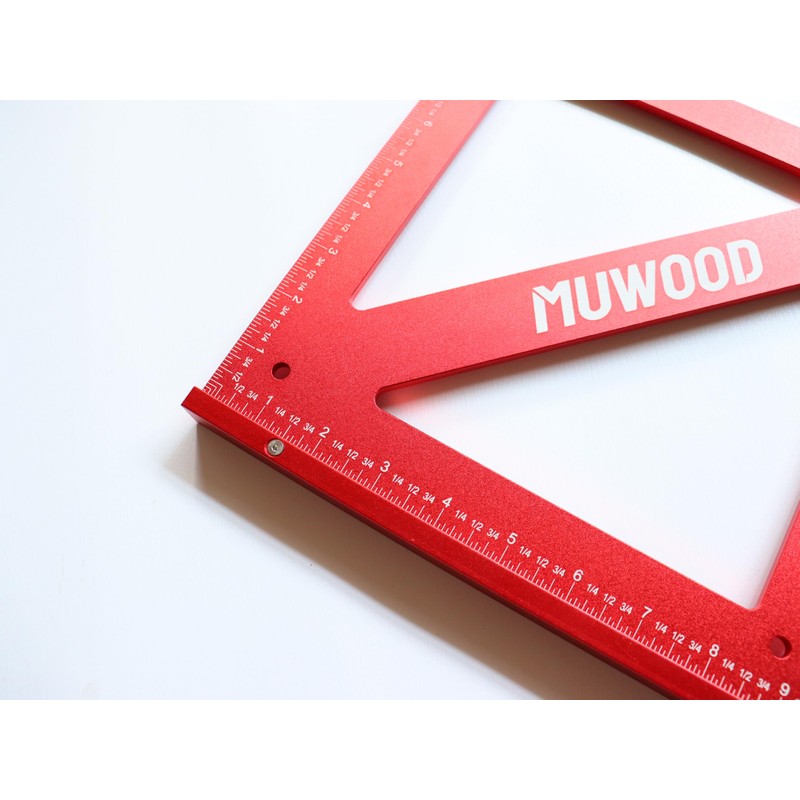 Precision Triangle Square 18 inch, Imperial Scale Framing Square for
