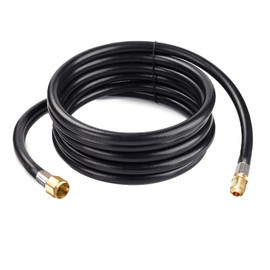 Bbcuepro 12FT Propane Hose Extension with 3/8 inch Female Flare Fitting x 3/8 inch Male Flare - Flexible Gas Line Fittings for RV, Gas Grill, Propane Fire Pit, Heater, Camping Stove and More