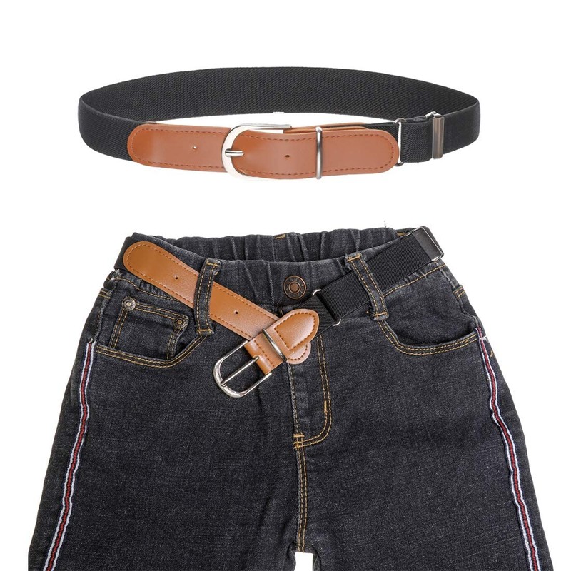 Pack of 4 Boys Girls Elastic Belt - Adjustable Buckle