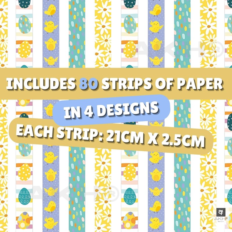 AKH® 30 Easter Paper Chains - Mixed Easter Paper Chains