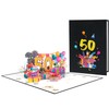 GREETING ART 50th Birthday Card, 50th Birthday Card Pop Up