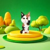 Larcele Cat Micro Building Blocks Animal Set, DIY Mini 3D