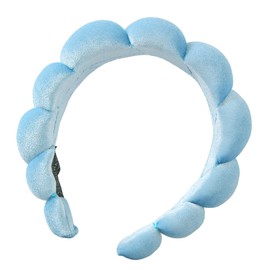 CAOARA Spa Headband for Women Sponge Spa Headband Terry Towel Cloth Fabric Makeup Fashion Facial Makeup Hair Wrap for Skincare Face Washing Makeup Removal Shower Facial MaskBlue