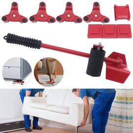 4Pcs Heavy Furniture Roller Set, Shifter Lifter Wheel Mover Easy Moving Slider Tool