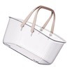 Clear Shower Storage Basket with Handle Drainage Holes Lightweight Shower