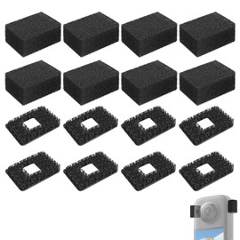 SUNMON 8 Pcs Microphone Windmuff for Insta 360 X4/X3, Noise Reducing and Windproof Foam Accessories for Insta360 Black Sports Action Camera