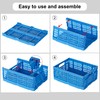 Senhoglb 4-Pack Plastic Storage Baskets for Organizing Groceries Fruit with