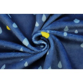 kullaloo Microfibre Plush Fabric Shorty Sold by the Metre in Many Colours - 1.5 mm Pile Length, EN71-3 & EN 71-9 Certified - 0.5 m (Dreamy Drops)