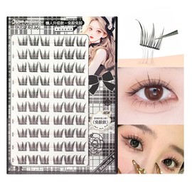 MENGJIESHANGPIN ST3 False Eyelashes, Partial False Eyelashes, No Glue Required, 1 Second, Large Capacity, Partial False Eyelashes, Ultra Lightweight, Long Lasting
