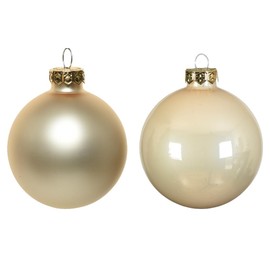 20 glass Christmas tree baubles, 8 cm.