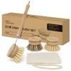 Joeji's Kitchen Eco Bamboo Dish Brush, Spazzola per piatti con