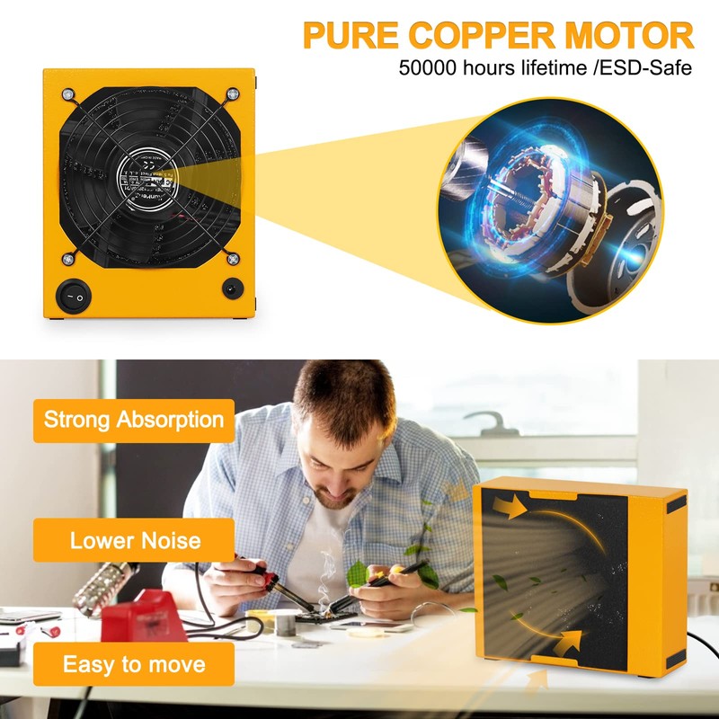 Solder Fume Extractor Smoke Absorber Remover Smoke Prevention Absorber Smoke