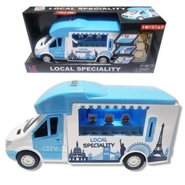 Hamburger Food Truck (Local Specialty Truck) / Coin-operated, open-top sound and light hamburger truck / 햄버거 푸드트럭 (지역특산물차)  동전을 넣을 수 있고 덮개가 열리는 사운드불빛 햄버거 트럭