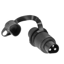 AGRISHOP 1 x Trailer Plug 3-Pin 12 V, 3-Pin Plug Tractor 12 V with Blade Connector, Waterproof Plug 3 Pin for Trucks, RVs, Cars, 3-Pin Flat, Agricultural Machinery Plug 3 Pin