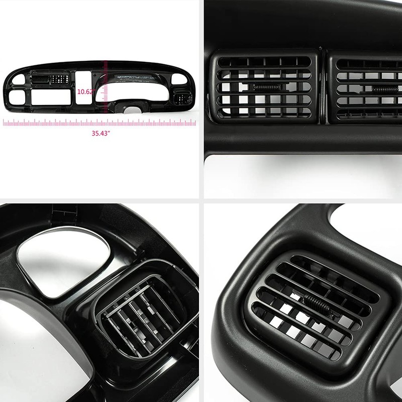 GRAND ORANGE Dash Board Bezel Cover Instrument W/Vents Compatible with