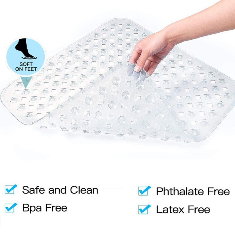 Anti-Slip and Mildew-Proof Square Shower mats 21 x 21 inches,Bath