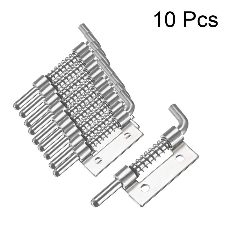 sourcing map 10pcs Carbon Steel Lock Bolt Spring Loaded Pin