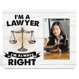 Lawyer Photo Frame, Lawyer Day Gifts, Graduation Gifts For Law Students, I'M Always Right Photo Frame, Lawyer Appreciation Gifts, Gifts For Birthday Christmas, Table Picture Frames With Stand-09