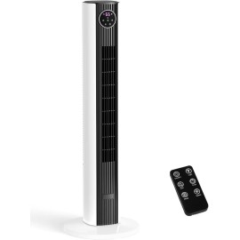 Tower Fan for Bedroom,90° Oscillating Fan with 12H Timer,37”
