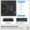 Bluetooth Turntable Vinyl Record Player, 3-Speed Record Player with Built-in