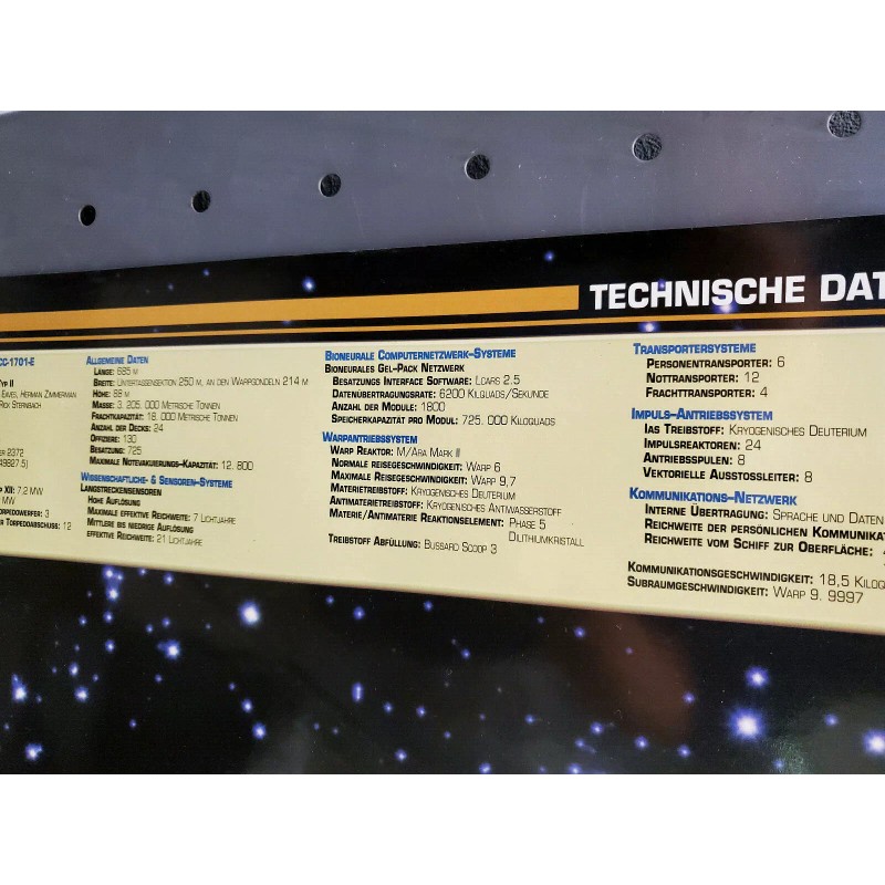 Star Trek Enterprise E Cut Away Poster Imported from Germany-