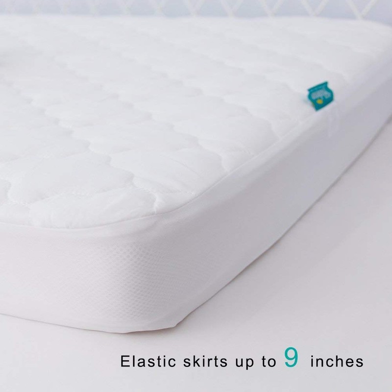Biloban Crib Mattress Protector Waterproof & Noiseless Crib Mattress Pad