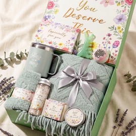 MUGIQUE Self Care Gifts for Women Get Well Soon Gift Baskets for Women Mothers Day Birthday Presents for Her Care Package Thinking of You Sympathy Spa Set Gifts for Mom Wife Sister Grandma Friend