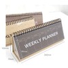 2YOUNG Kraft Standing Weekly Planner - Wirebound Kraft Undated Weekly