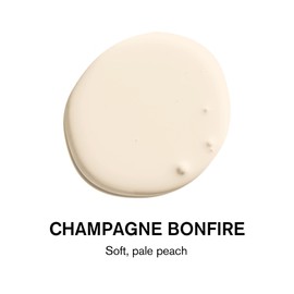 BACKDROP | Premium Cabinet & Door Paint | Durable & Washable Semi-Gloss Finish | Self-Priming, Low VOC, Green Wise Certified | CHAMPAGNE BONFIRE - Soft, pale peach | 0.5 Gallon