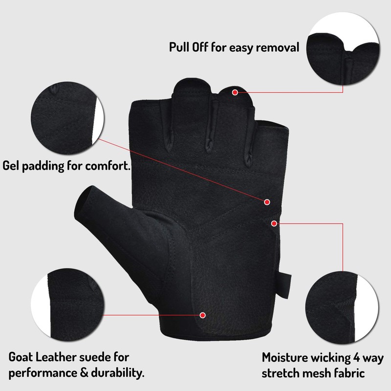 AQF Weight Lifting Gloves Training Fitness Exercise Gym Workout Gloves