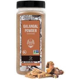 Soeos Galangal Powder 8 oz, Ground Galangal, Alpinia Galanga, Non-GMO, Kosher, Galangal Ginger Powder for Thai Soup, Tom Yum Soup, and Tea