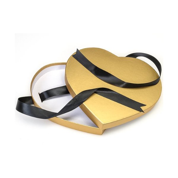 GOLD Large Matte Heart BoxesPk of 3 ~ 9-1/4 x