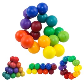 Interesting Rainbow Puzzle Ball Set, Sensory Toy for Children and Adults, Stress Relief Ball for Stress Relief and Improve Dexterity, Pack of 2