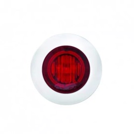 GCC 1 1/8" 3 LED Dual Function Mini Red LED Lens Light Lamp Bezel Clearance Marker