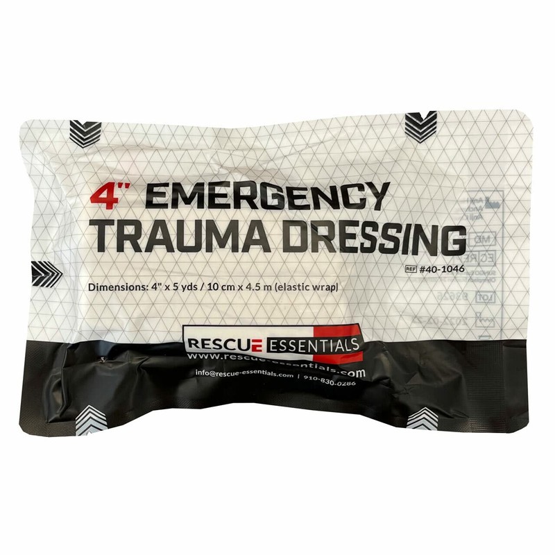 Rescue Essentials 4" Emergency Trauma Dressing - 5 Pack