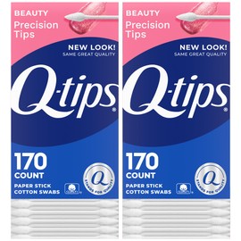 Q-tips Precision Tips Cotton Swabs 170 Count 2-Pack – Makeup Tools, Beauty, Personal Care & Household Essentials