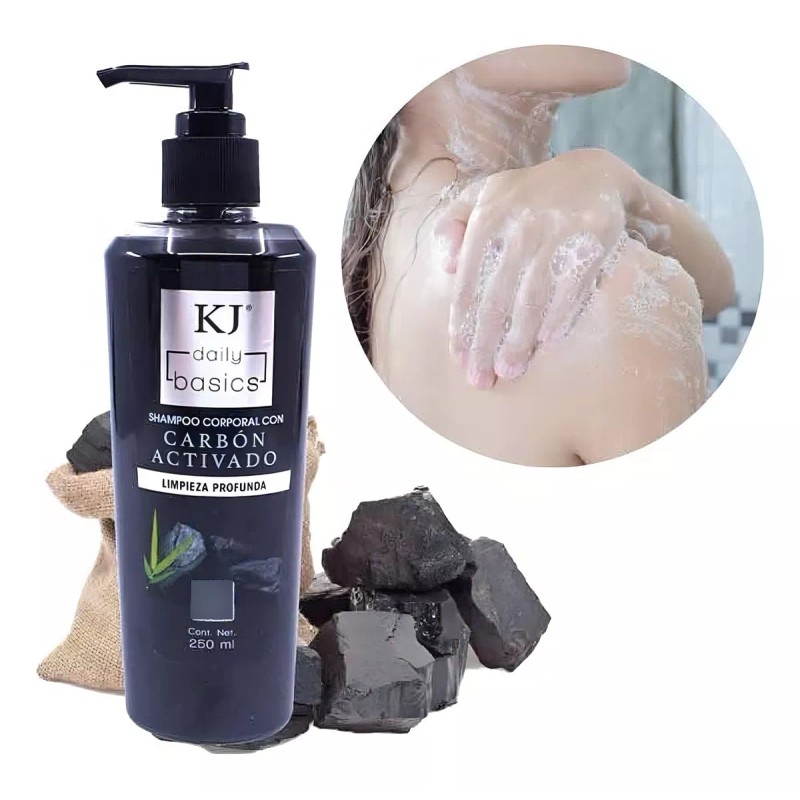 KJ Shampoo Corporal Con Carbón Activado Kj Original