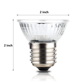 Qixivcom 6-Packs 25W Bulbs Reptile Heat Lamp Heater Light Halogen Basking Bulbs Full Spectrum Sun Spot Lamp E26 110V Reptilian Heating Lamp for Aquarium Turtle Lizard Amphibian Habitat