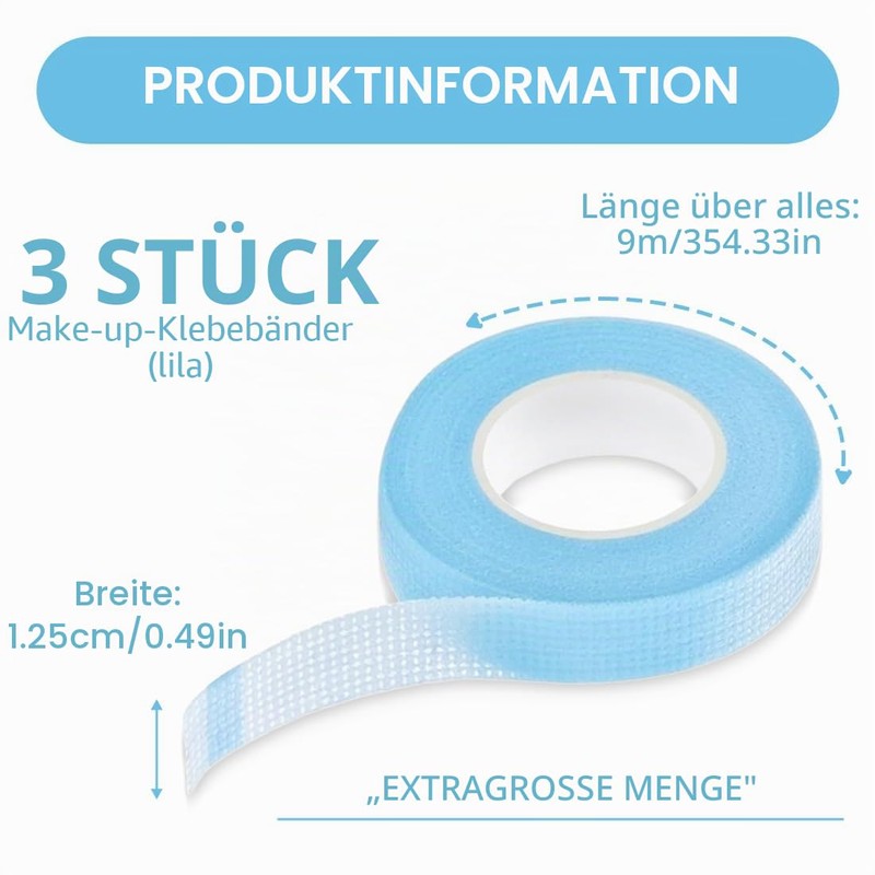 VEOIRXU Pack of 3 Precise Shadow Cosmetic Tape, Cosmetic Tape,