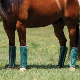 Professional's Choice Deluxe Fly Boots | Breathable Mesh | 4 Pack | Small Emerald
