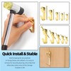 Glarks Picture Hangers with Nails, Gold Picture Hooks with Nails,
