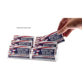 Marketing Holders 6 Pocket Business Contact Card Display Retail Advertisement VIP Point Membership Card Rack Multi Pocket Clear Acrylic