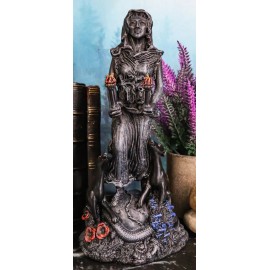 Oberon Zell Spiral Triple Goddess The Crone Hecate With She Dog Hounds Statue