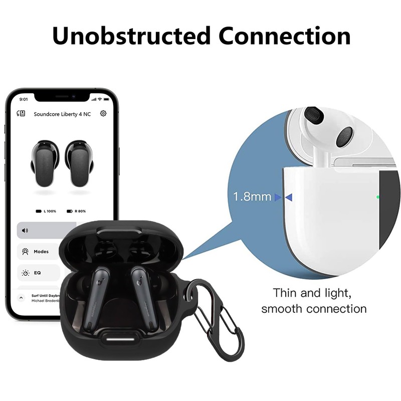 easyBee [2 Pack] Case Compatible with Soundcore Liberty 4 NC