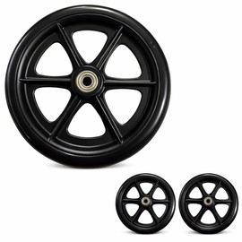 Llantas Delanteras para Silla de Ruedas 8X1 Pulgadas, Refacción, Color Negro, 2 piezas