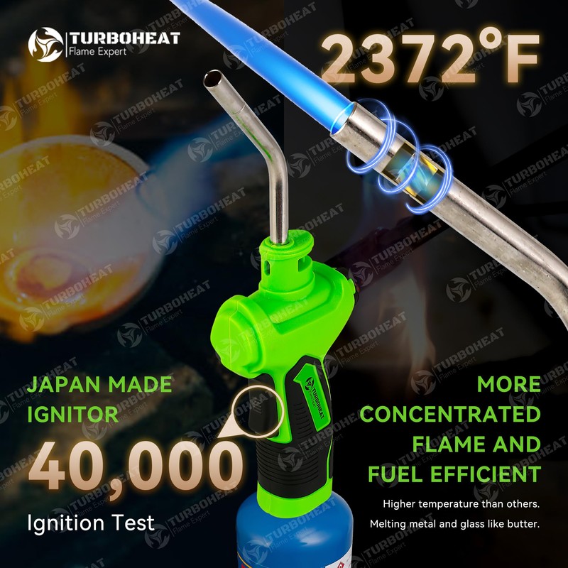 Trigger Ignition Torch Head Kit with Rubber Grip - for