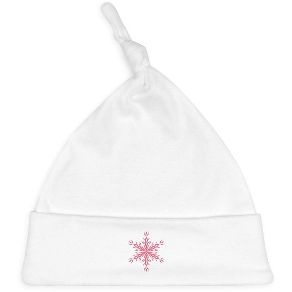 'Fire and Ice Snowflake' Baby Beanie Hat (BH00031825) White