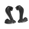 4-1/4" Black Cobra Snake Fender Emblems for 2007-2014 Shelby GT500