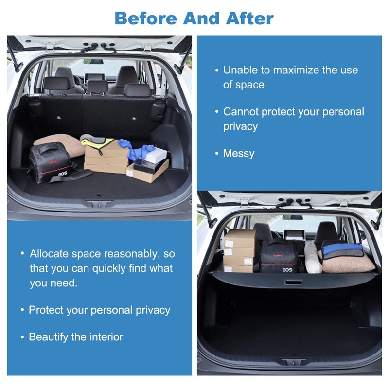 ECCPP Cargo Cover 2010-2017 Fit for Volvo XC60 Flexible Rear