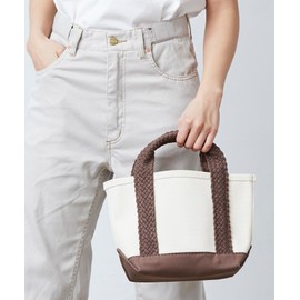 Elbeen Web Handle Tote Bag, Fossil Brown